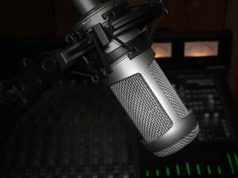 Studio mic  Stock Photos