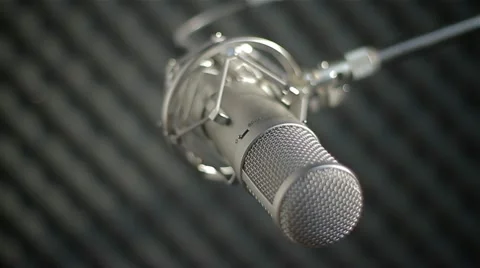 Studio microphone 2 Stock Footage