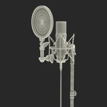 3D Model: Studio Microphone and Stand #91496609 | Pond5