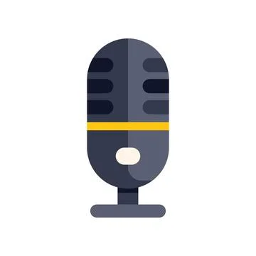 Studio microphone broadcasting audio podcast or radio show Illustrazione stock