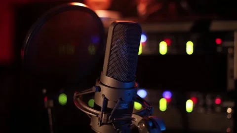 Studio microphone Stock Footage 96741497