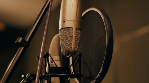 Studio Microphone Stock Footage 120530888