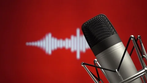 Studio microphone Stock Footage 125391892