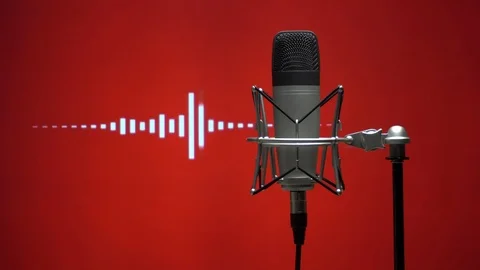 Studio microphone Stock Footage 125391895