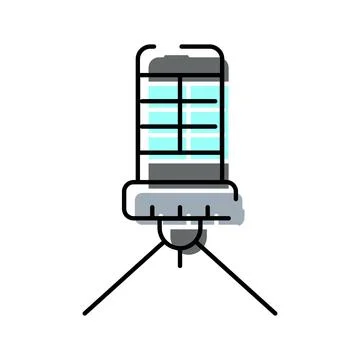 Studio microphone icon for audio recording and broadcast Stock Illustration