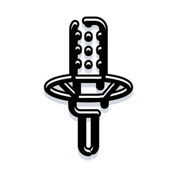 Studio microphone icon broadcasting audio recording sound Stock Illustration