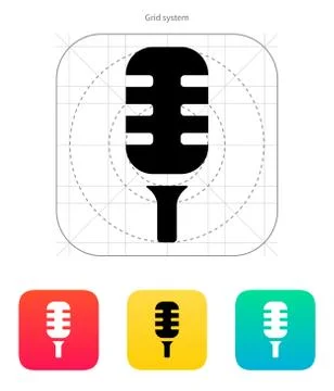 Studio microphone icon 스톡 일러스트