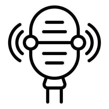 Studio microphone icon outline vector. Video profit Stockillustratie