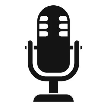 Studio microphone icon representing audio recording and broadcasting Illustrazione stock