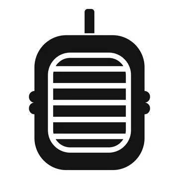 Studio microphone icon showing audio recording equipment Stock Illustration