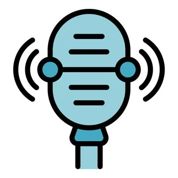 Studio microphone icon vector flat Stockillustratie