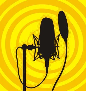 Studio microphone Stock Illustration