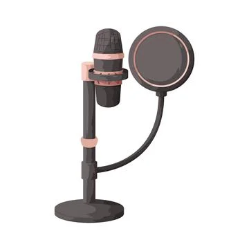 Studio microphone illustration Stock Illustration