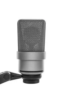 Studio microphone isolated on white background. Stock Photos