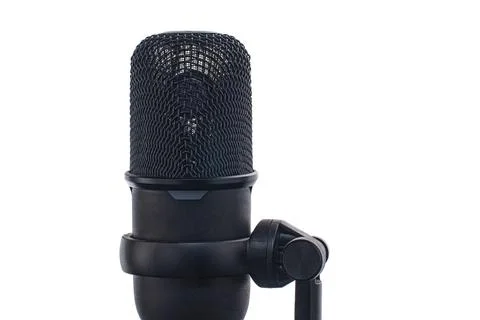 Studio microphone, isolated on white. Stock Photos