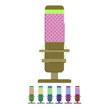 Studio microphone music vector cartoon graphic Stock Illustration