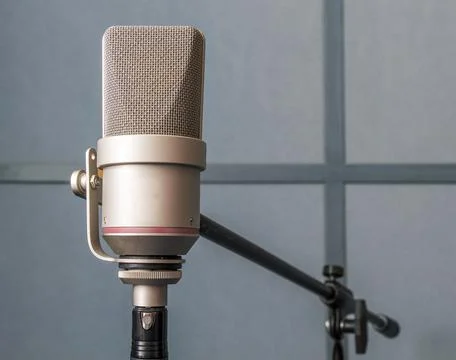 Studio microphone in the recording studio Stock Photos