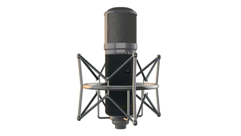 Studio microphone rotation loop Stock Footage 89675295