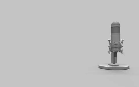 Studio microphone for singer karaoke leading concert device tool advertising  Stock Illustration