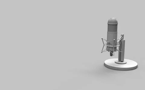 Studio microphone for singer karaoke leading concert device tool advertising  Stock Illustration
