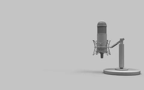 Studio microphone for singer karaoke leading concert device tool advertising  Stock Illustration