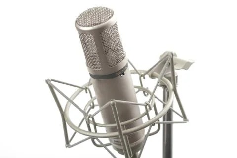 Studio microphone on stand Stock Photos