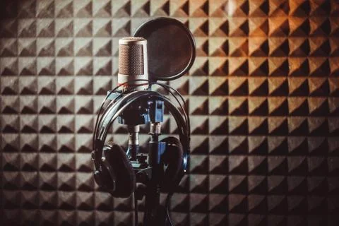 Studio microphone on the stand Photos