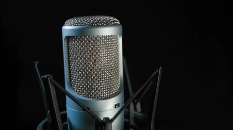 Studio Microphone tracking shots studio Stock Footage 24820293