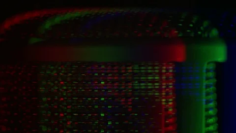 A studio microphone is turning around. Stock Footage 116136567