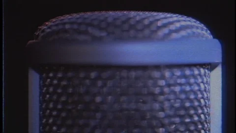 A studio microphone is turning around. Stock Footage 116136675