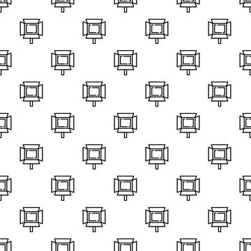 Studio movie light pattern on white background Stock Illustration