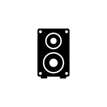 Studio Music Speaker, Audio Flat Vector Icon Stock Illustration