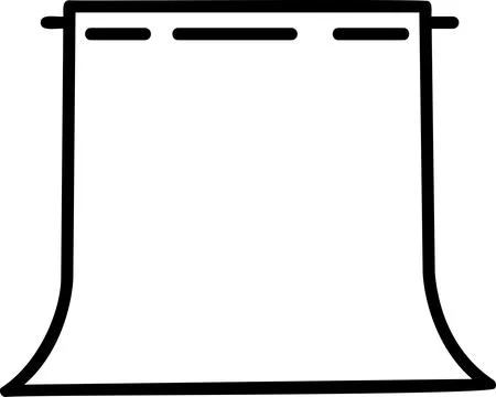 Studio Paper Backdrop Roll Line Icon Иллюстрация