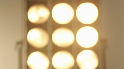 Studio par lights flicker slow motion Stock Footage 100450812