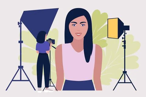 Studio photo session Иллюстрация
