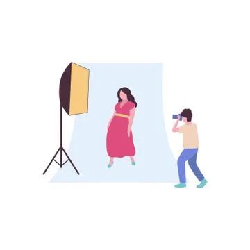 Studio Photo shoot Stock Illustration