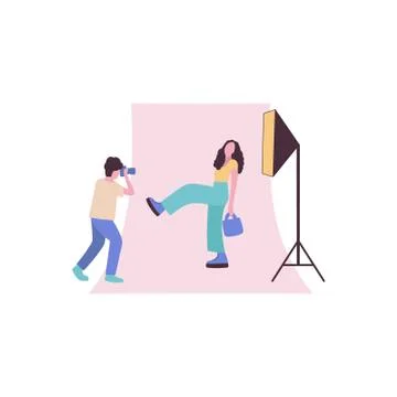 Studio Photo shoot Stock Illustration