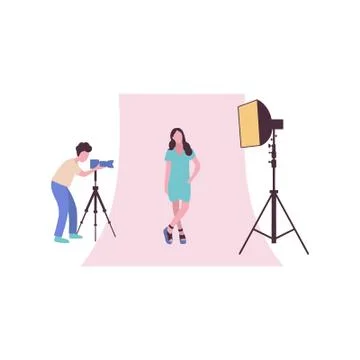 Studio Photo shoot Stock Illustration
