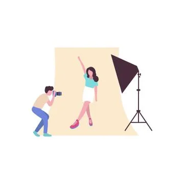 Studio Photo shoot Stock Illustration