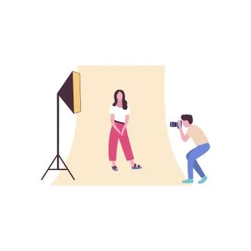 Studio Photo shoot Stock Illustration