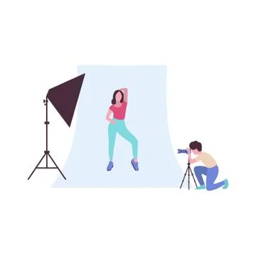 Studio Photo shoot Stock Illustration