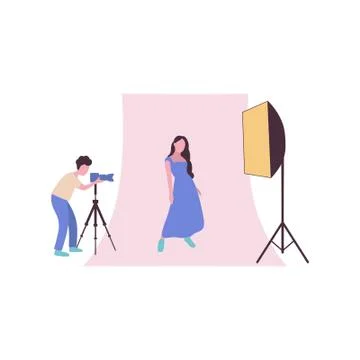 Studio Photo shoot Stock Illustration