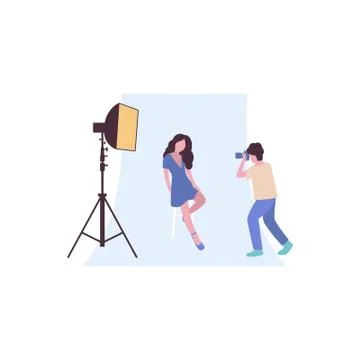 Studio Photo shoot Stock Illustration