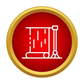Studio photography backdrop equipment with stand icon Stock Illustration