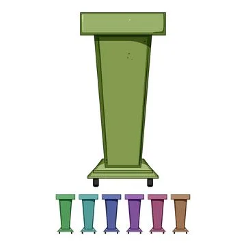 Studio podium cartoon vector graphic Stock Illustration