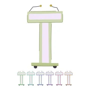 Studio podium vector cartoon graphic Stock Illustration