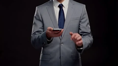 Studio portrait of successful and smart businessman in suit and tie. Man in Stock Footage 149076877