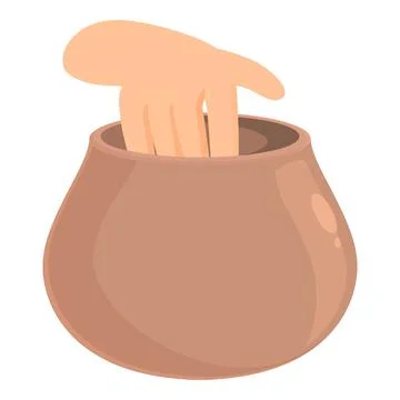 Studio pot icon cartoon vector. Art workshop Stock Illustration