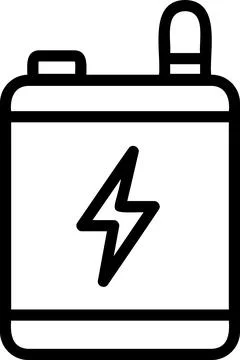 Studio Power Pack Battery Line Icon Stock Illustration