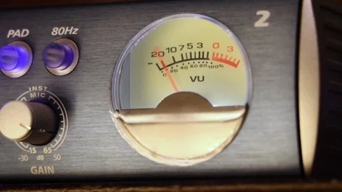 Studio Preamp Recording Volume Meter 01 Stock Footage 153490679